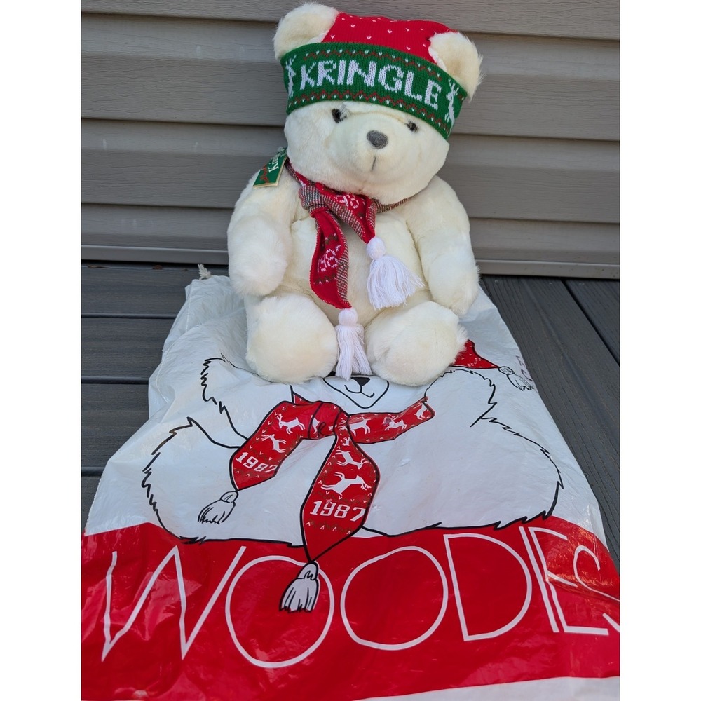 Vintage 1987 Kringle Plush Stuffed Teddy Bear Chosun International Holiday